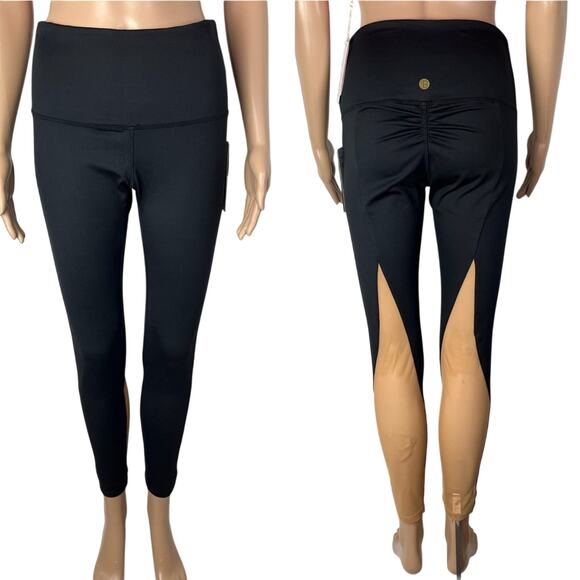 New Beachbunny B-Fit Addison Black Sheer Mesh Activewear Leggings - Picture 11 of 11